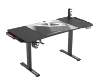 Ultradesk LEVEL V2 LED RGB (Czarno-Białe) (elektryczna regulacja) - 1191849 - zdjęcie 1